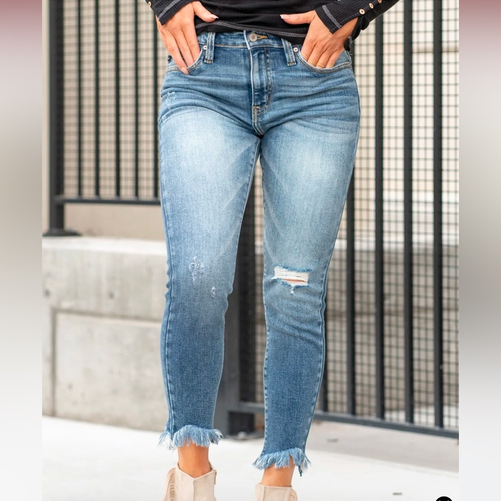 Kancan ANDERSONVILLE MID RISE ANKLE SKINNY sz 7/27